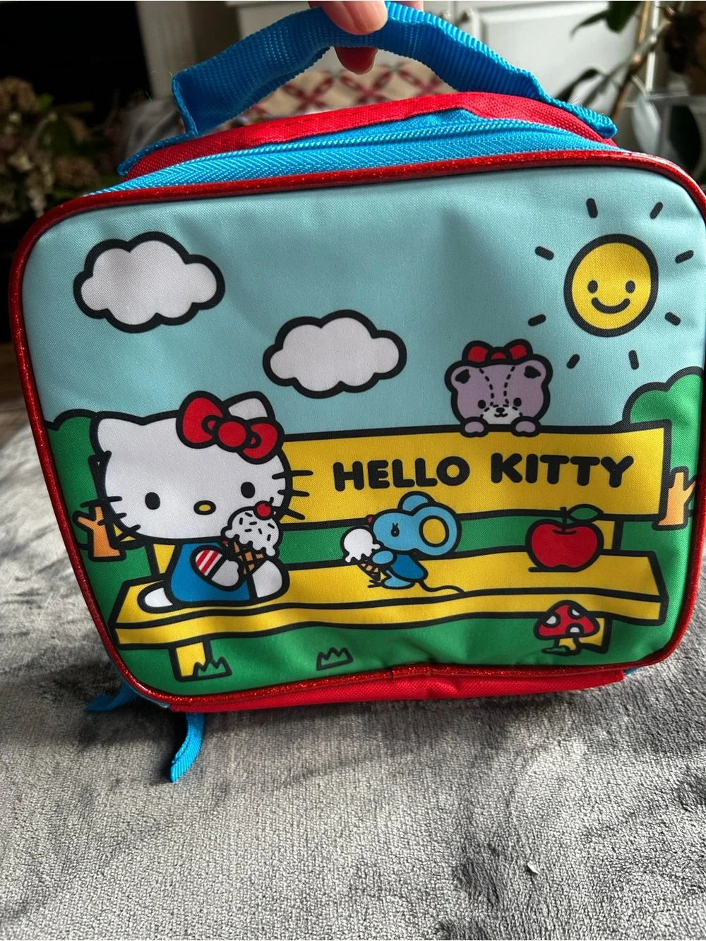 Hello Kitty Kids Lunch Bag - Blue, Red & Yellow